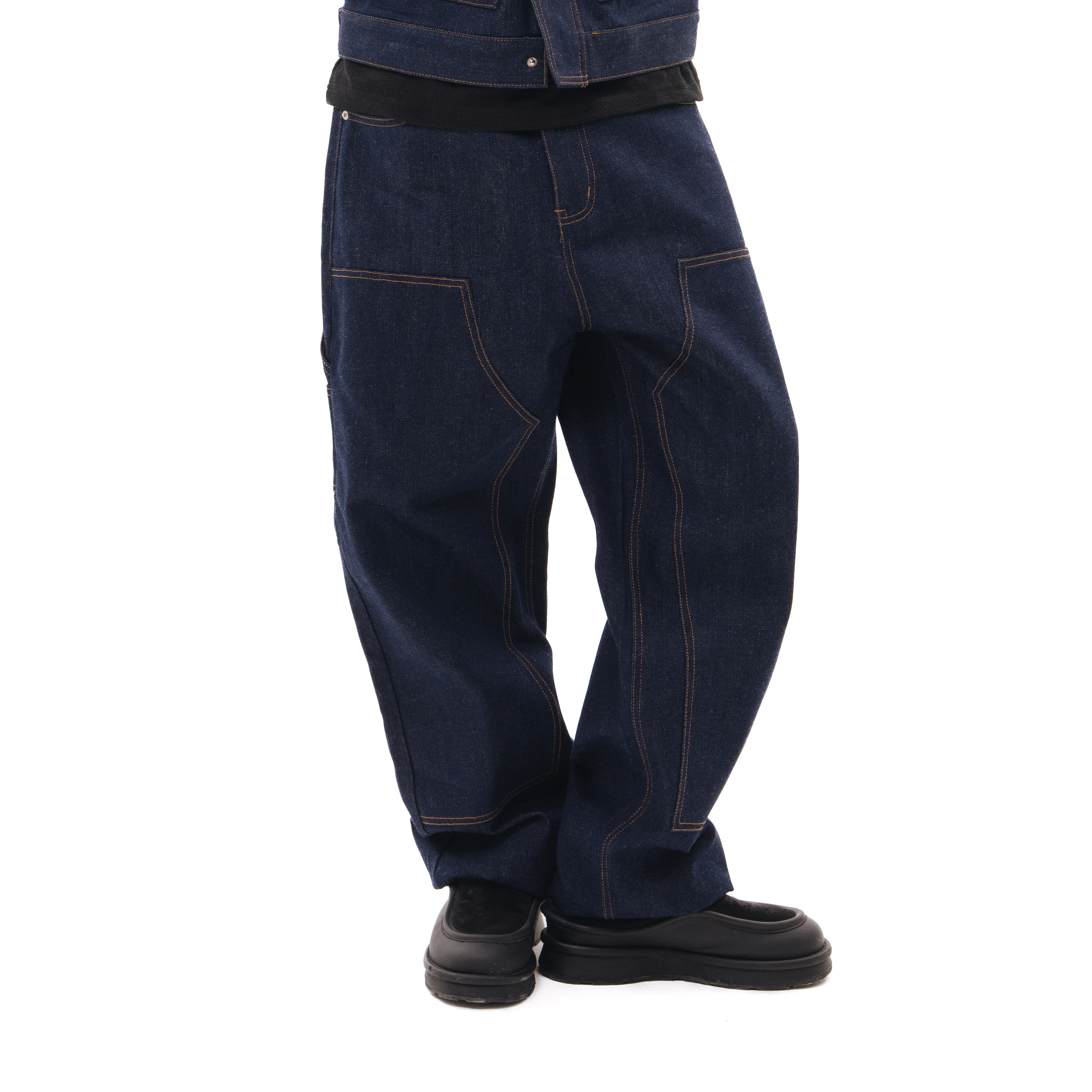 SN3 Raw Denim Carpenter Jeans – Indigo - SN3 Studio SN3 Raw Denim Carpenter Jeans – Indigo - SN3 Studio