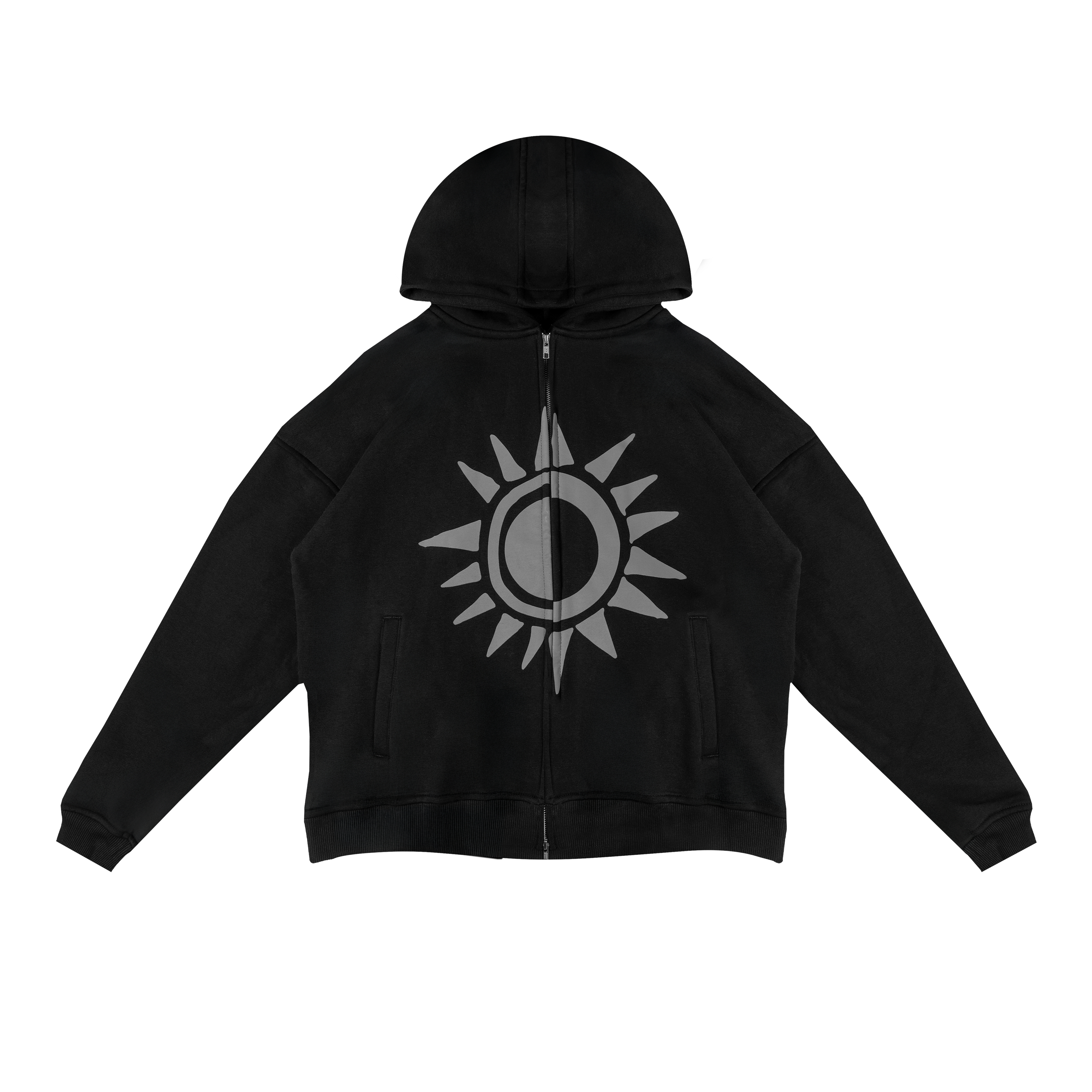 Rising Sun Double Zipper Zip Hoodie - SN3 Studio