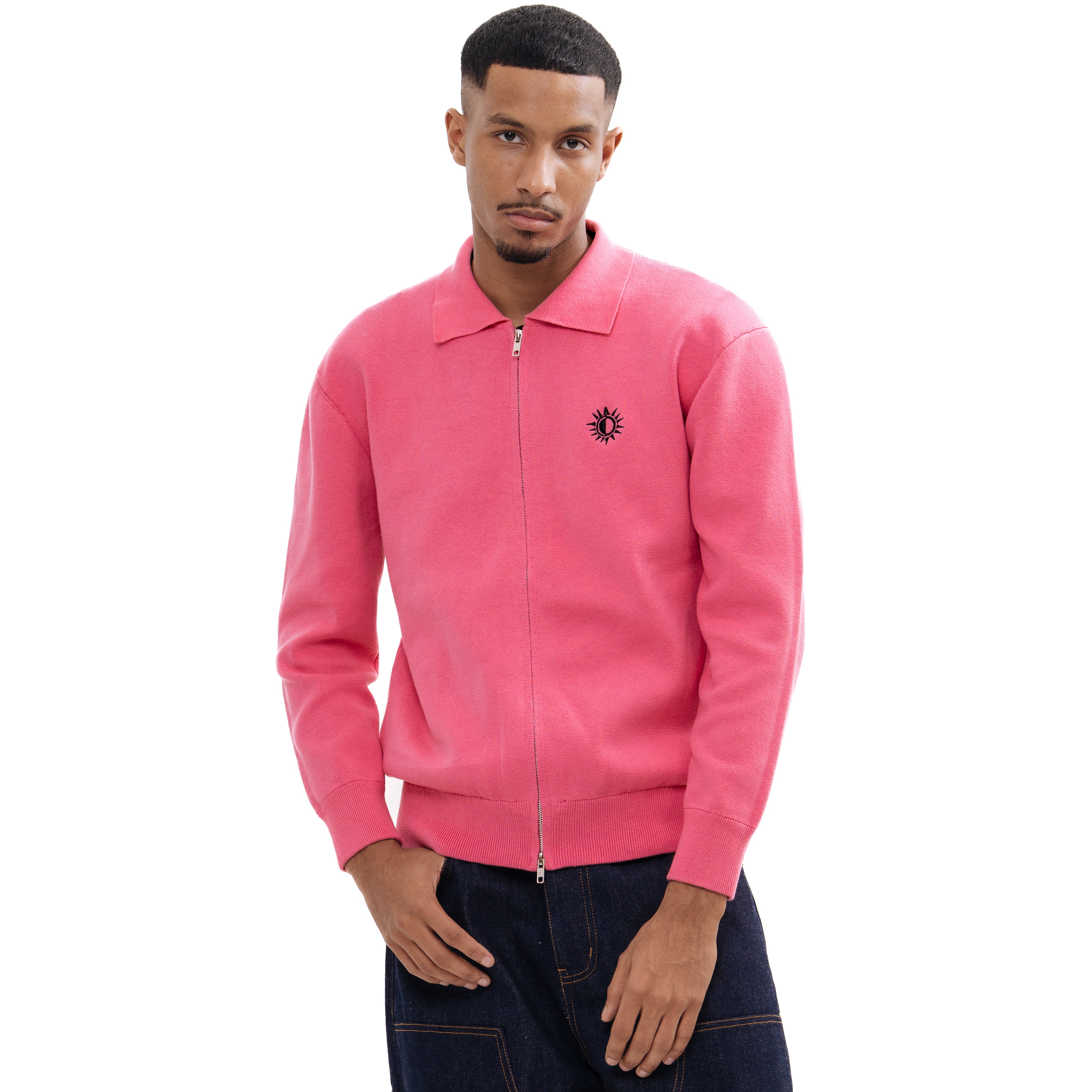 SN3 Classic Zip Polo – Pink - SN3 Studio