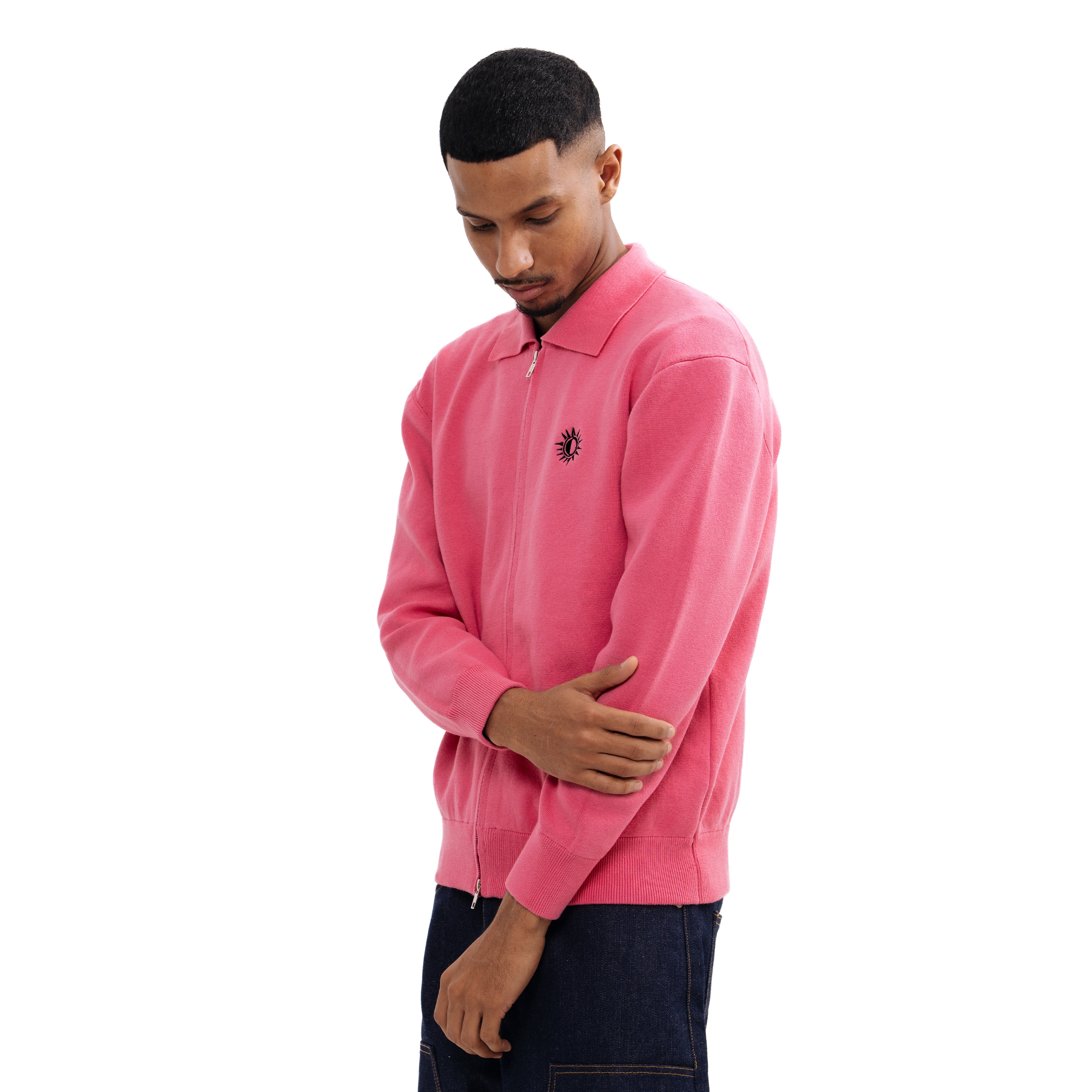 SN3 Classic Zip Polo – Pink - SN3 Studio