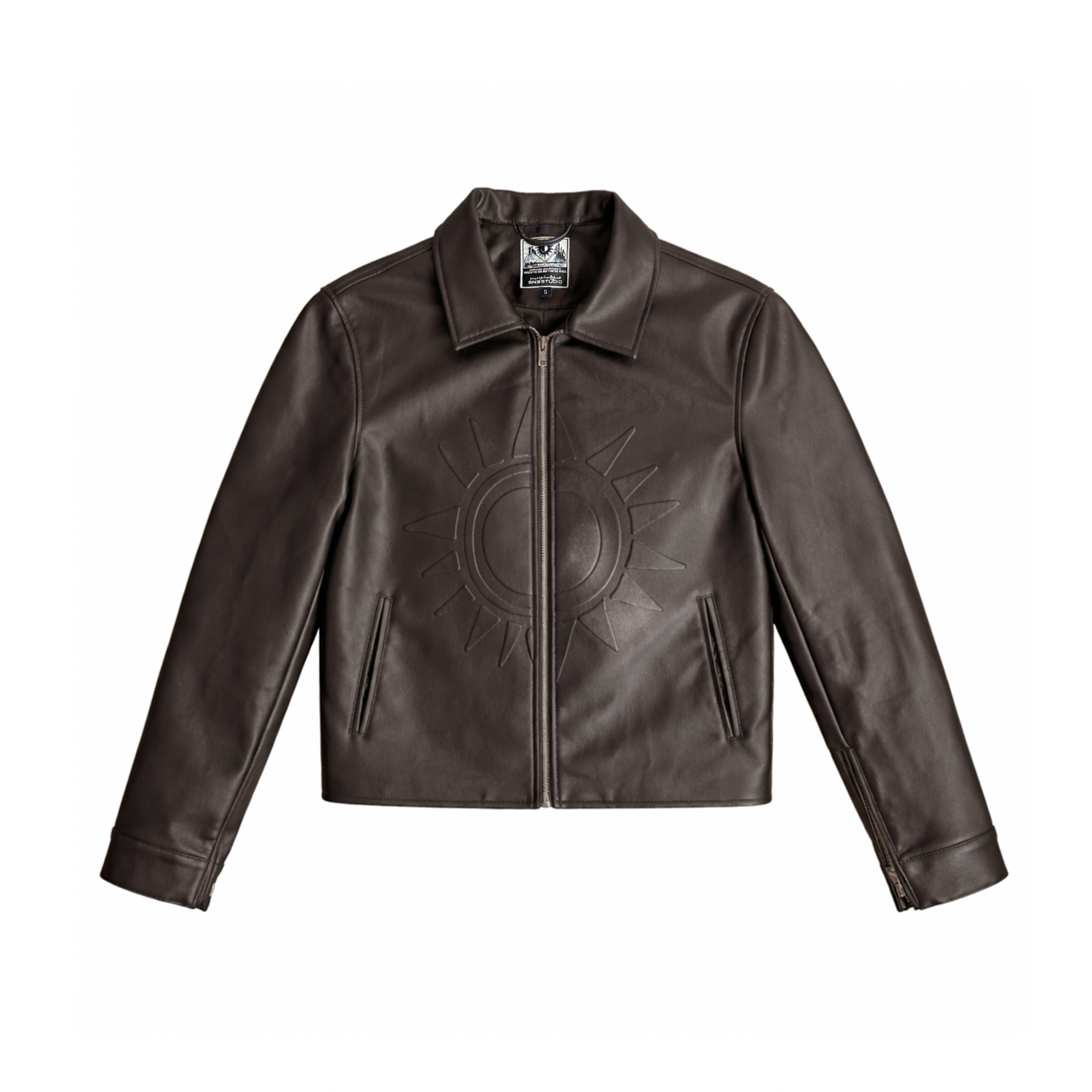 Brown Sun Logo Jacket - SN3 Studio