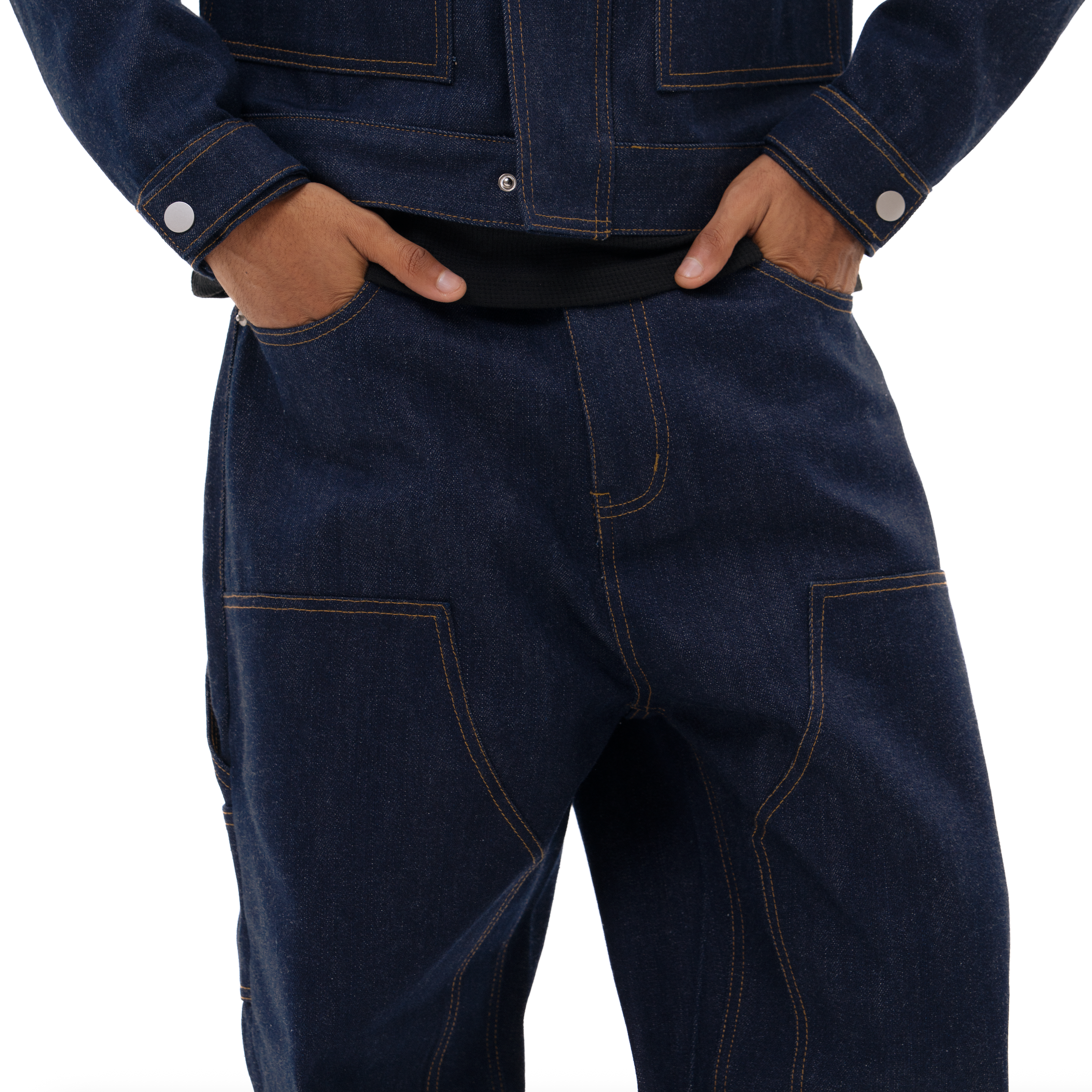 SN3 Raw Denim Carpenter Jeans – Indigo - SN3 Studio